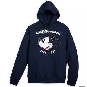 Disney Parks Walt Disney Wolrd Mickey Mouse Navy Hoodie Kangaroo Pocket-XL